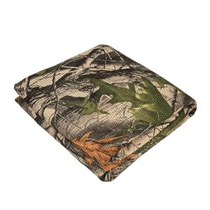 flyego camo netting camouflage netting camo mesh fabric see through camo mesh camo blind material for duck hunting, tree stand blind, sunshade, decoration, shooting (3.3ftx5ft, bionic leaves)