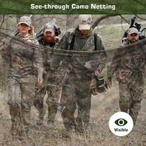 FLYEGO Camo Netting Camouflage Netting Camo Mesh Fabric See Through Camo Mesh Camo Blind Material for Duck Hunting, Tree Stand Blind, Sunshade, Decoration, Shooting (3.3ftx5ft, Bionic Leaves)