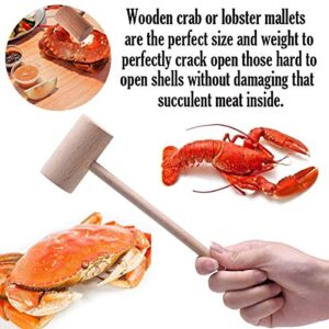 Artcome 16-Piece Seafood Tools Set Including 2 Lobster Crackers, 6 Crab Forks, 4 Lobster Shellers, 2 Butter Warmers, 1 Lobster Crab Mallets, 1 Seafood Scissor