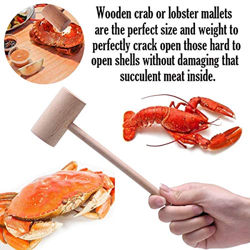 Artcome 16-Piece Seafood Tools Set Including 2 Lobster Crackers, 6 Crab Forks, 4 Lobster Shellers, 2 Butter Warmers, 1 Lobster Crab Mallets, 1 Seafood Scissor