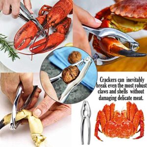 Artcome 16-Piece Seafood Tools Set Including 2 Lobster Crackers, 6 Crab Forks, 4 Lobster Shellers, 2 Butter Warmers, 1 Lobster Crab Mallets, 1 Seafood Scissor