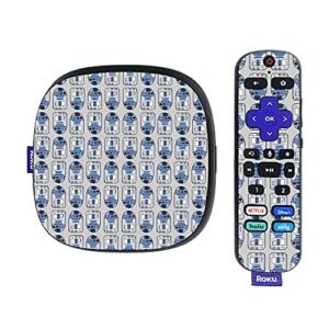mightyskins skin compatible with roku ultra hdr 4k streaming media player (2020) - galaxy bots | protective, durable, and unique vinyl decal wrap cover | easy to apply | made in the usa