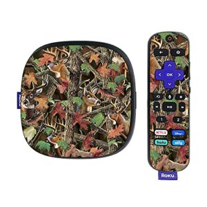 mighty skins mightyskins skin compatible with roku ultra hdr 4k streaming media player (2020) - buck camo | protective, durable, and unique vinyl decal wrap cover | easy to apply | made in the usa
