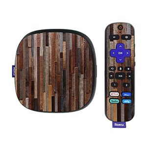 mightyskins skin compatible with roku ultra hdr 4k streaming media player (2020) - woody | protective, durable, and unique vinyl decal wrap cover | easy to apply, remove, | made in the usa