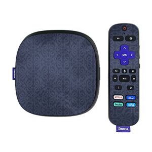 mightyskins skin compatible with roku ultra hdr 4k streaming media player (2020) - charcoal lattice | protective, durable, and unique vinyl decal wrap cover | easy to applys | made in the usa