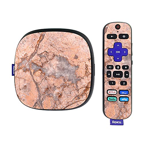 MightySkins Skin Compatible with Roku Ultra HDR 4K Streaming Media Player (2020) - Blush Marble | Protective, Durable, and Unique Vinyl Decal wrap Cover | Easy to Apply | Made in The USA