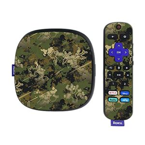 mightyskins skin compatible with roku ultra hdr 4k streaming media player (2020) - viper woodland | protective, durable, and unique vinyl decal wrap cover | easy to apply | made in the usa