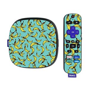 mightyskins skin compatible with roku ultra hdr 4k streaming media player (2020) - bananas | protective, durable, and unique vinyl decal wrap cover | easy to apply and change styles | made in the usa