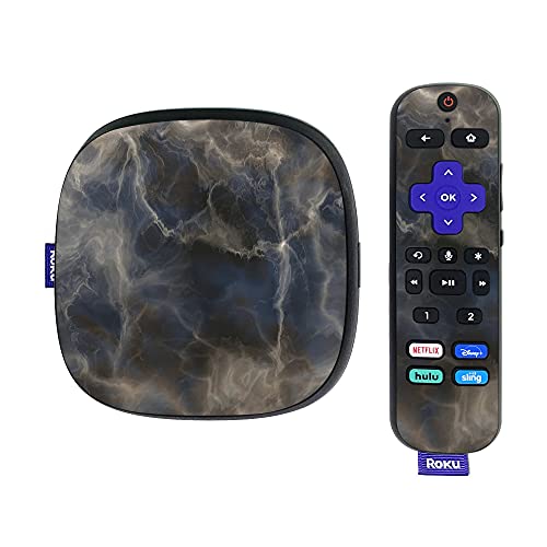 MightySkins Skin Compatible with Roku Ultra HDR 4K Streaming Media Player (2020) - Stormy Marble | Protective, Durable, and Unique Vinyl Decal wrap Cover | Easy to Apply | Made in The USA