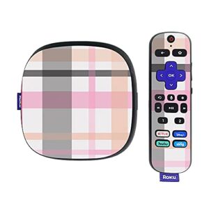 mightyskins skin compatible with roku ultra hdr 4k streaming media player (2020) - plaid | protective, durable, and unique vinyl decal wrap cover | easy to apply, remove, | made in the usa