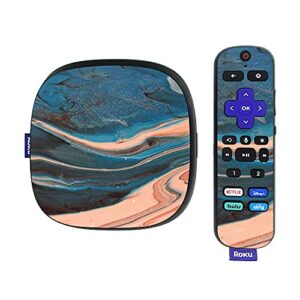 mightyskins skin compatible with roku ultra hdr 4k streaming media player (2020) - sea dunes | protective, durable, and unique vinyl decal wrap cover | easy to apply | made in the usa