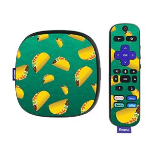 mightyskins skin compatible with roku ultra hdr 4k streaming media player (2020) - tacos | protective, durable, and unique vinyl decal wrap cover | easy to apply, remove, | made in the usa