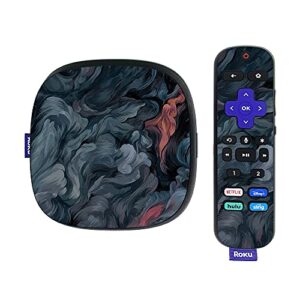 mightyskins skin compatible with roku ultra hdr 4k streaming media player (2020) - storm cloud | protective, durable, and unique vinyl decal wrap cover | easy to apply | made in the usa