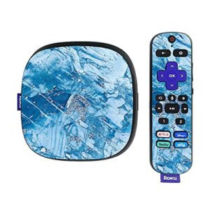 mightyskins skin compatible with roku ultra hdr 4k streaming media player (2020) - winter rock | protective, durable, and unique vinyl decal wrap cover | easy to apply | made in the usa