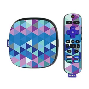 mightyskins skin compatible with roku ultra hdr 4k streaming media player (2020) - purple kaleidoscope | protective, durable, and unique vinyl decal wrap cover | easy to apply | made in the usa