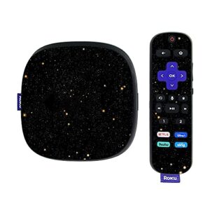 mightyskins skin compatible with roku ultra hdr 4k streaming media player (2020) - deep space | protective, durable, and unique vinyl decal wrap cover | easy to apply | made in the usa