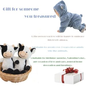 CHELEI2019 11.8" Cow Stuffed Animals Soft Cuddly Cow Plush Stuffed Animal Toy for Kids