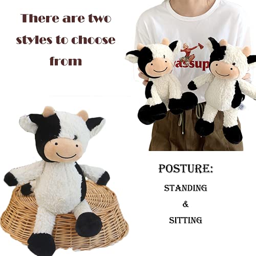 CHELEI2019 11.8" Cow Stuffed Animals Soft Cuddly Cow Plush Stuffed Animal Toy for Kids