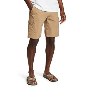eddie bauer men's amphib cargo shorts, flax, 32