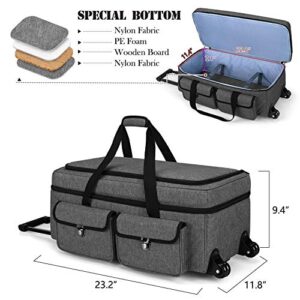 YARWO Rolling Tote Bag and Dust Cover Compatible with Cricut Maker, Explore Air 2