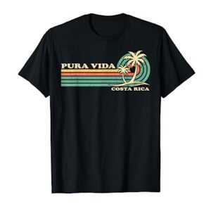 Retro Vintage Family Vacation Costa Rica Pura Vida Beach T-Shirt