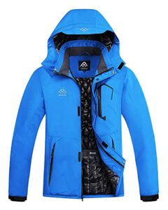 invachi men's mountain waterproof ski coat windproof rain jacket winter warm hooded coat