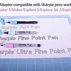 Pen Adapter Set for Cricut Maker 3/Maker/Explore 3/Air 2/Air, 6 Pack Pen Holders Compatible with Sharpie Fine Point Markers/Ultra Fine Point Markers/Art Pens