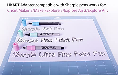 Pen Adapter Set for Cricut Maker 3/Maker/Explore 3/Air 2/Air, 6 Pack Pen Holders Compatible with Sharpie Fine Point Markers/Ultra Fine Point Markers/Art Pens