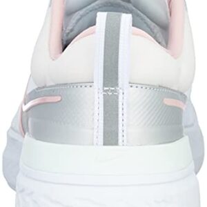 Nike Women's React Miler 2 Shoes, White/Pink, 10.5