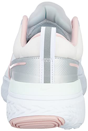 Nike Women's React Miler 2 Shoes, White/Pink, 10.5