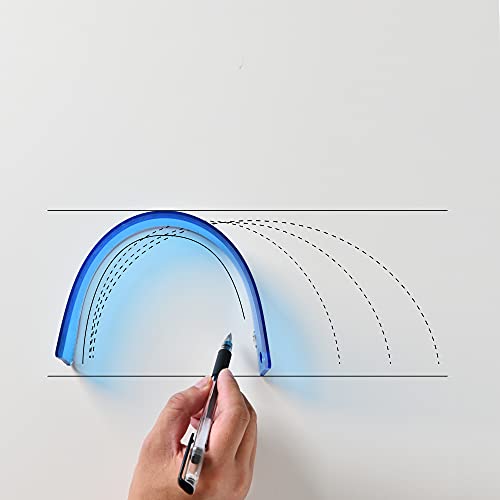 Neotiger Flexible Shatterproof Bendable Unbreakable Safe Soft Transparent Clear Plastic Straight Flat Ruler, 30 cm/12 inch. Set of 2, Clear and Blue, for Home, School, Office, for kids and Adults