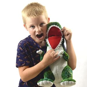 DreamsBe Dinosaur Stuffed Animal T-Rex and 5 Little Dinos for Boys & Girls - Plush Stuffie with Zippered Pocket Eating Dinosaurs Gift Ages 3 4 6 7 8 9 Years