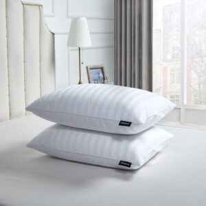 beautyrest bt-dp-36-2pk us grown cotton 500 thread count softy-around white feather pillow, set of 2, king (pack of 2), 2