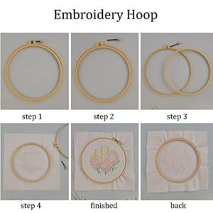 mopulo Embroidery Kit for Adults Beginners Starter Cross Stich Kit with Fox Pattern Stamped Embroidery Cloth Hoops Threads Needles Easy Handmade Needlepoint Kits,Fox