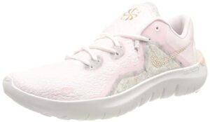 nike flex 2021 rn womens shoes size 6, color: white/soft pink
