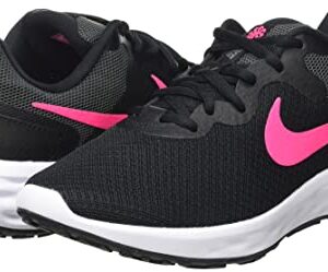 Nike Women's Race Running Shoe, Black Hyper Pink Iron Grey, 8.5