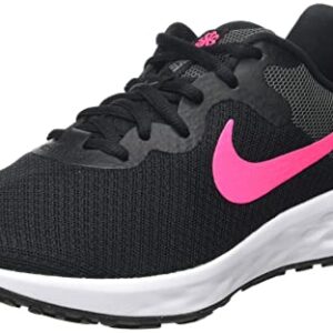 Nike Women's Race Running Shoe, Black Hyper Pink Iron Grey, 8.5