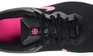 Nike Women's Race Running Shoe, Black Hyper Pink Iron Grey, 8.5