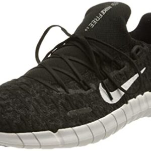 NIKE Women's Race Running Shoe, Black White Dk Smoke Grey, 6.5