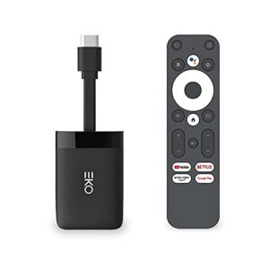 eko tv box 4k ultra hd, android tv, streaming media player google assistant built-in & with google play store