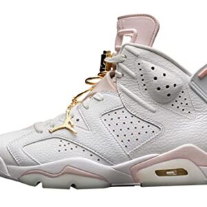 Nike Women's Air Jordan 6 WMNS Gold Hoops, White/Sail/Metallic Gold/Barel, 9W