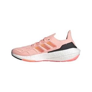 adidas women's ultraboost 22 running shoe, light flash orange/flash orange/turbo, 7