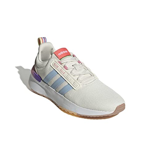 adidas Women's Racer TR21 Running Shoe, Off White/Semi Turbo/Pulse Amber, 8