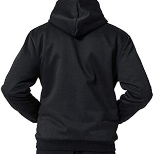 SECOOD Hoodies for Men Zip Up Sweashirts Thick Coats Fleece Sherpa Lined Winter Heavyweight Hooded Jacket