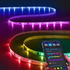 Govee RGBIC LED Strip Lights, Smart LED Lights for Bedroom, Bluetooth LED Lights APP Control, DIY Multiple Colors on One Line, Color Changing LED Lights Music Sync for Gaming Room, Halloween, 16.4ft
