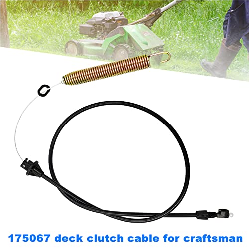 AILEETE 175067 169676 Deck Clutch Cable for Craftsman LT1000 LT2000 DLT3000 AYP Husqvarna Poulan Ryobi Riding Lawn Mowers with 42'' Deck, Replaces 532169676 532175067 Deck Engagement Cable