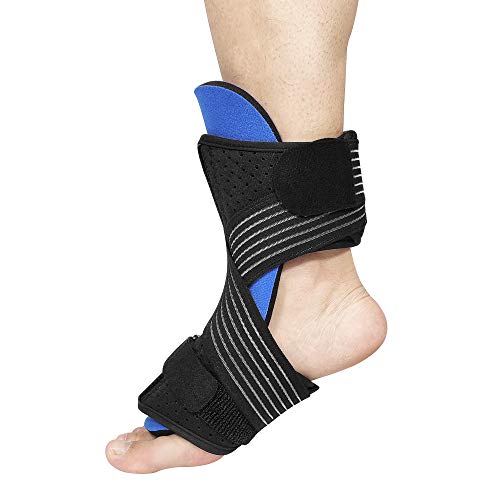 Adjustable Ankle Compression Band Support Foot Drop Orthosis Plantar Fasciitis Brace Night Splint for Men Women Breathable Arch Foot Pain Relief Achilles Tendonitis Foot Support Stabilizer