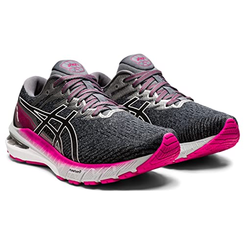 ASICS Women's GT-2000 10 Running Shoes, 7, Sheet Rock/Pink Rave