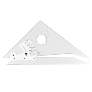 amleso 10 inches drafting triangle ruler clear metric adjustable ural scale professional plain edge rulers