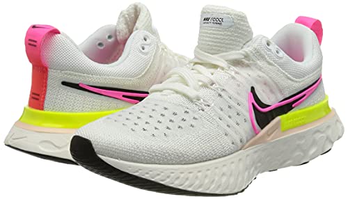 Nike Women's Running Shoes, Multicolor White Black Sail Pink Blast, 8 US